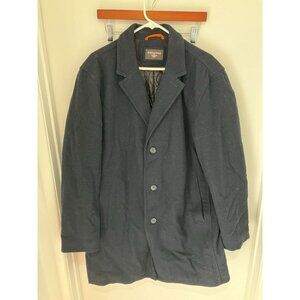 Dockers Men's Lined Wool Blend Mid-weight Coat, Navy, Size XL